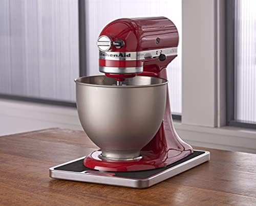 Nifty Medium Appliance Rolling Tray - Silver, Home Kitchen Counter Organizer, Integrated Rolling System, Non-Slip Pad To