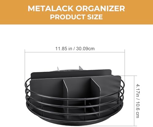 Snack Organizer - Versatile Snack Storage, Lazy Susan with Convenient Grab-and-Go Design, Metal Snack Holder for Home, O