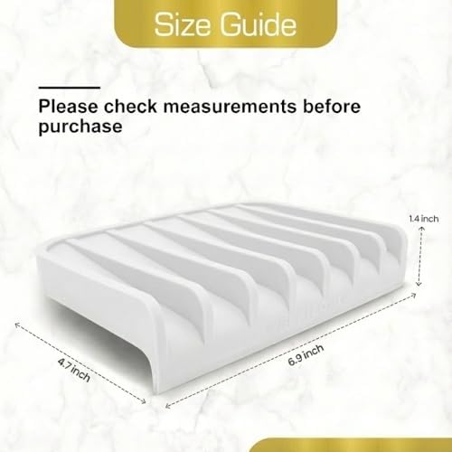 Effilogic Silicone Sponge Holder, Soap Dish, Self Draining Kitchen Sink Organizer, Kitchen Accessories, Medium White