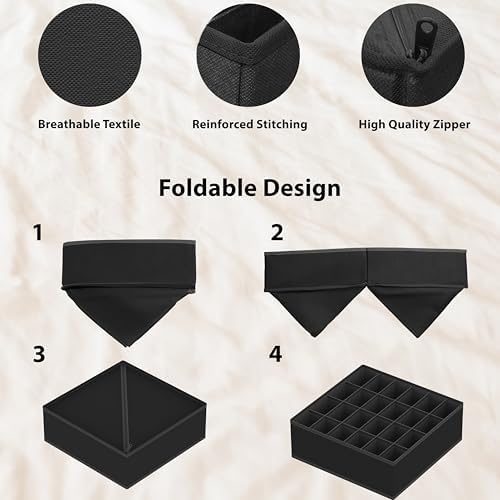 Simple Houseware Closet Underwear Organizer Drawer Divider Assorted 7 pcs