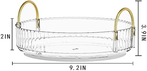 Makeup Organizer, 360° Rotating Design Bathroom Counter Organizer - Large Capacity Makeup, Skincare & Perfume Organizer 