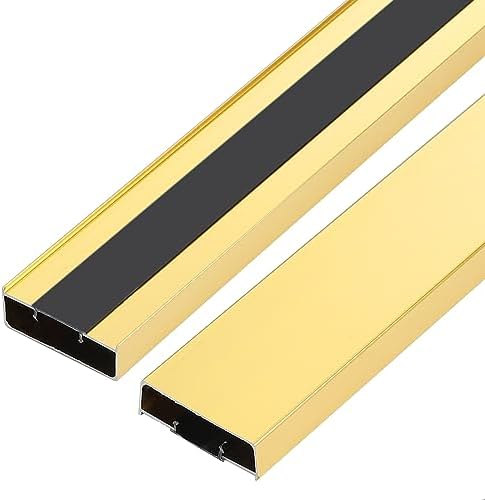 Aluminium Alloy U Shape Edge Trim Strip Decoration Profiles with Base, Metal Cable Raceway Cord Protector Hider Condense