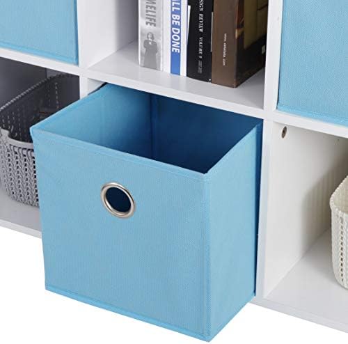 ZenStyle Storage Shelf Organizer, Wooden Bookshelf System Display Cube Shelves Compartments, Customizable W/ 5 Removable