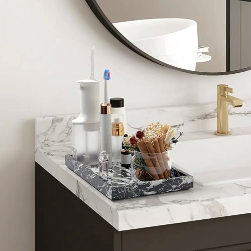 Marble Bathroom Tray,Pure Natural Vanity Tray