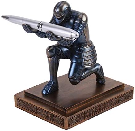 Knight Pen Holder Desk Organizers and Accessories as Gift Blue