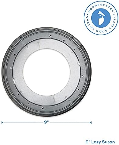 Lazy Susan Hardware, 9 inch, 750 lbs. Load Capacity, Pack of 1 Steel Lazy Susan Turntable Ball Bearing, by Woodpeckers