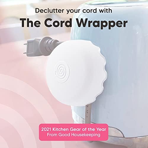 2-Pack Patented Heat-Resistant Cord Organizer for Appliances, Kitchen, Computers & More | Stick-On Cord Wrappers with Fl