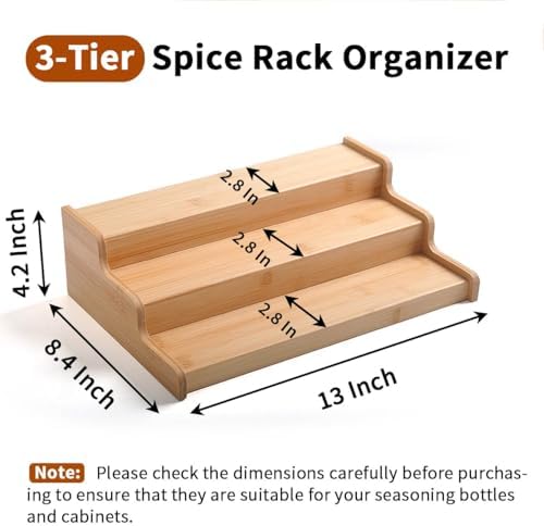 JinDoWin 2 Pack Cabinet Spice Rack Organizers - Enhanced Cabinet Spice Organizer, Practical Spice Rack Organizer for Cab