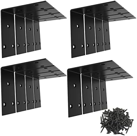 Black Stainless Steel Corner Bracket L Brackets Metal Corner Brace