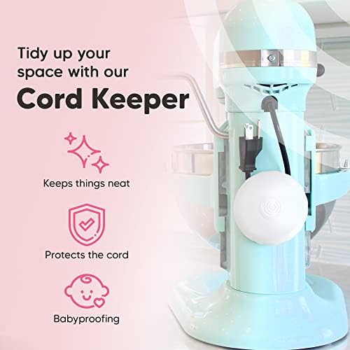 2-Pack Patented Heat-Resistant Cord Organizer for Appliances, Kitchen, Computers & More | Stick-On Cord Wrappers with Fl