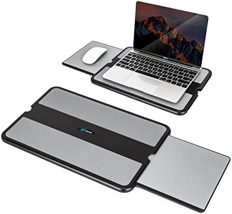 EHO Laptop Lap Pad - Laptop Stand Pad w Retractable Mouse Pad Tray, Anti-Slip Heat Shield Tablet Notebook Computer Stand