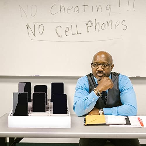 36-Grid Wooden Cell Phone Holder Desktop Organizer