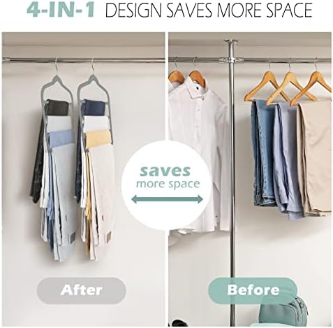 Velvet Pant Clothes Hanger Space Saving Non Slip Hanger Jean Slack Hangers