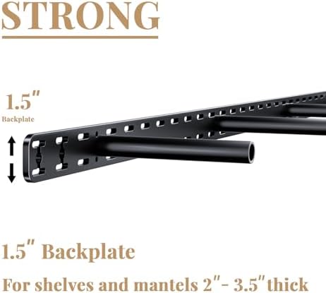 2pcs Floating Shelf Bracket Heavy Duty Hidden Metal Brackets for Shelf,Invisible Shelves Hardware Without Jig (34" x 6" 