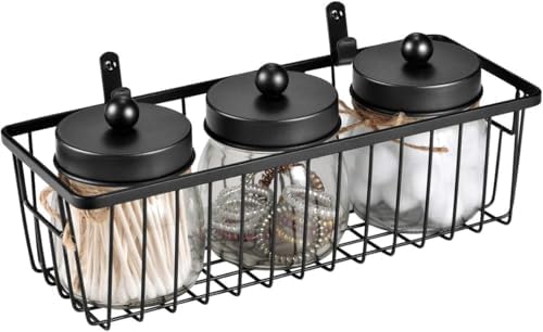 SheeChung Hanging Wall Wire Baskets, Portable Metal Wall Mount Basket