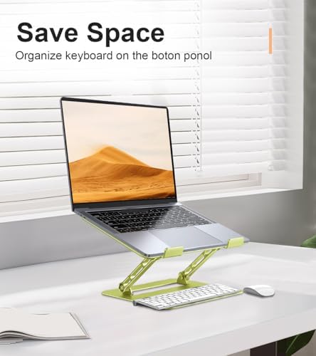 Aoviho Laptop Stand for Desk,Adjustable Laptop Stand Holder and Riser,Foldable Aluminum Notebook Computer Stands for Mac