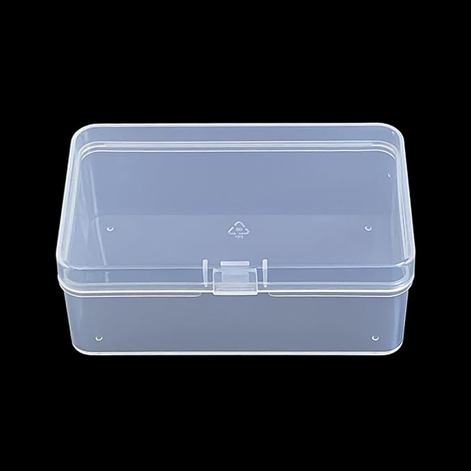 12 Pieces Clear Plastic Beads Storage Containers Box (4.13 x 2.56 x 1.58 Inch), Small Bead Organizer for Beads, Jewelry, Business Cards, Game Pieces, Crafts