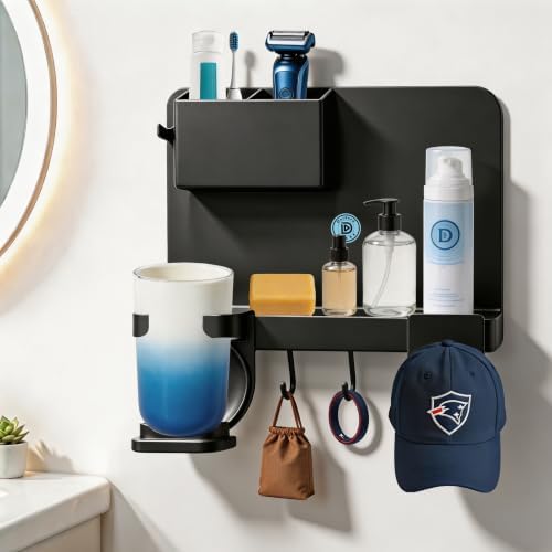 Floating Shelves for Bedside Shelf, Stick On No Drill Wall Shelf Organizer