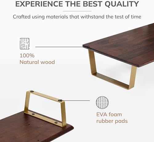 Anji Mountain Monitor Stand for Desk - Desktop Organizer & Laptop Riser, Ergonomic Monitor Riser, Space-Saving, Durable,