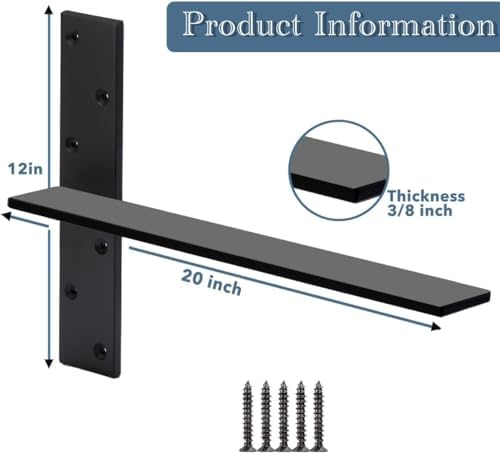 Free Hanging Countertop Support Bracket 20 Inch 3 Pack