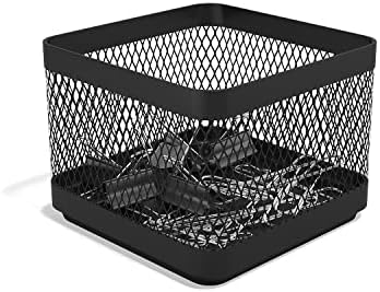 TRU RED Small Stackable Wire Mesh Accessory Holder, Matte Black, 3-Pk