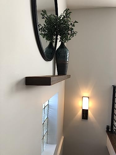 joelsantiques 42 inch Wooden Floating Shelves for Wall - 42x6x2 in, High End Solid Natural Wood, Heavy Duty Bracket, Wal