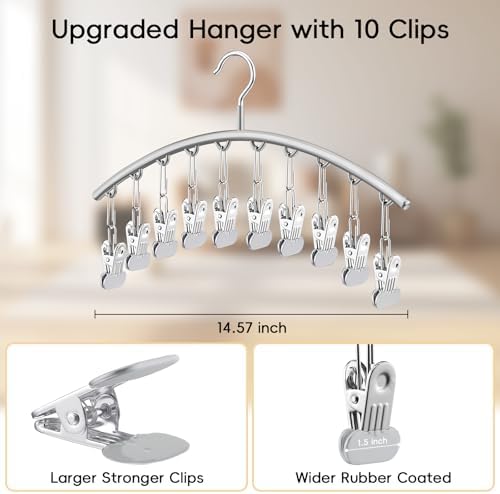 TomCare 4 Pack Space Saving Hangers, Tank Top and Leggings Organizers