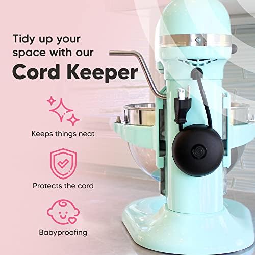 2-Pack Patented Heat-Resistant Cord Organizer for Appliances, Kitchen, Computers & More | Stick-On Cord Wrappers with Fl