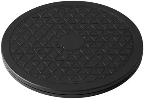 8 Inch Lazy Susan Turntable Heavy Duty Rotating Platform Smooth 360 Swivel for Tabletop, Monitor, Crafts, and TV - Black
