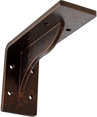 2" W x 6" D x 3 3/4" H Embrey Steel Bracket, Antiqued Copper