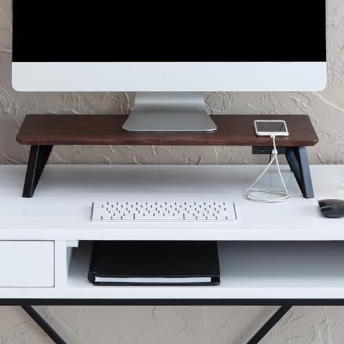 Anji Mountain Monitor Stand for Desk - Desktop Organizer & Laptop Riser, Ergonomic Monitor Riser, Space-Saving, Durable,
