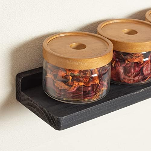 Freezing point Floating Shelves for Wall Set of 2 Natural Wood 16Inch Wall Shelf Decor Plant Display Collectibles Mounte