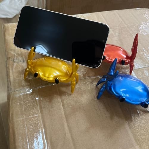 Multi Function Stand - Phone Stand Pen Holder Pencil Holder - Creative Ornament Crab Phone Stand Crab Pen Holder Support Resin Crab Decor (green)