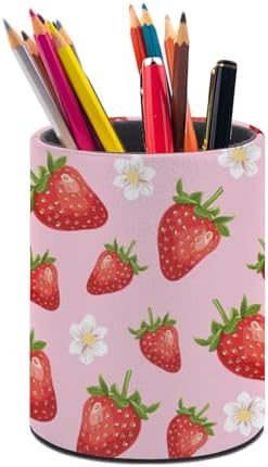 Strawberry Pen Holder Pencil Cup for Desk Organizer