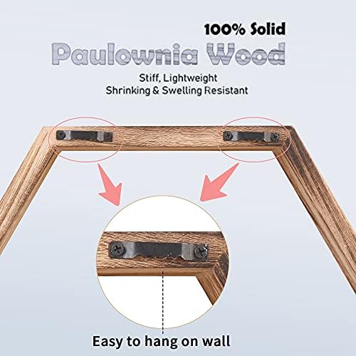 WONFUlity Hexagon Floating Shelves, Hexagonal Shelf Wall Mounted Storage