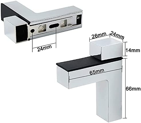 AWEN 2pcs Solid Metal Adjustable Wood/Glass Shelf Bracket Wall Mount,Shelf Holders，3-28mm Thick Adjustable Shelf Bracket