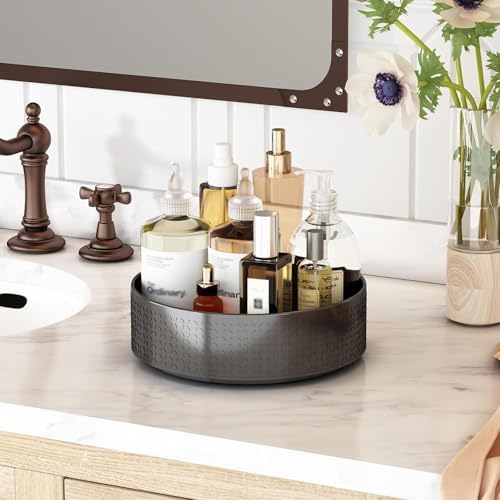 Lazy Susan Organizer Turntable Rotating Seasoning Organizer Metal Spice Rack for Cabinet Countertop Dining Table Refrige