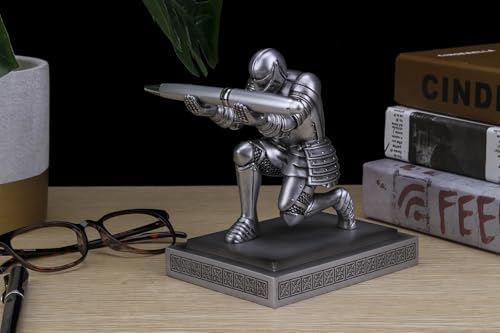 Knight Pen Holder Desk Organizers and Accessories as Gift Silver