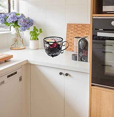 Coffee Pod Holder Large Capacity K Cup Holder, Multiuse Coffee Station Organizer, Espresso Capsule Storage, Wire Basket 