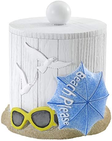 Avanti Linens - Covered Jar, Bathroom Storage for Q-Tips & Cotton Balls