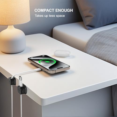 24 Pack Magnetic Cable Clip Organizer Cord Holder, Picozon Adhesive Cable Management, Wire Phone USB Charger Cable Holde