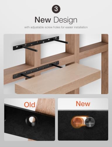 BATODA 16" Floating Shelf Bracket 2PCS, Hidden Bracket for Floating Shelves