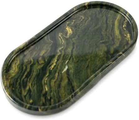 Genuine Real Natural Marble Vanity Tray for Bathroom, Dresser, Home Decor