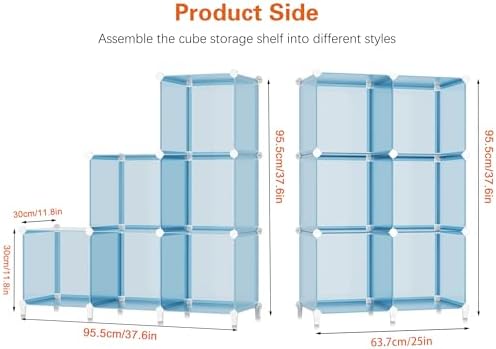 Portable Closet 6 Cube Closet Organizer and Storage Shelf Bookcase with Metal Hammer, Organizer Cabinet for Kids, Bedroo