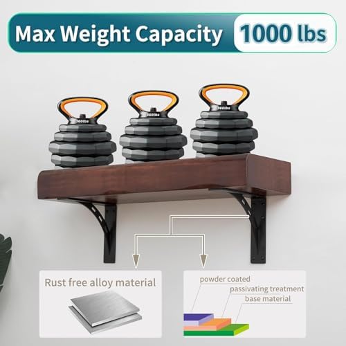 30 inch x 18.8 inch Heavy Duty Shelf Brackets , Metal Mantel Brackets (Set of 2) Fireplace Mantel Brackets - Countertop 