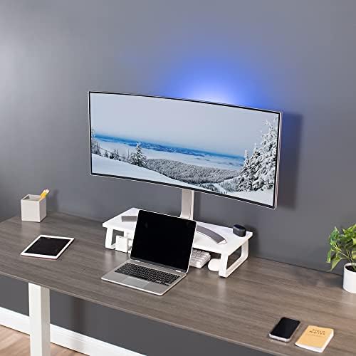 VIVO 24 inch Monitor Stand, Wood & Steel Desktop Riser, Screen, Keyboard, Laptop, Small TV Ergonomic Desk and Tabletop O