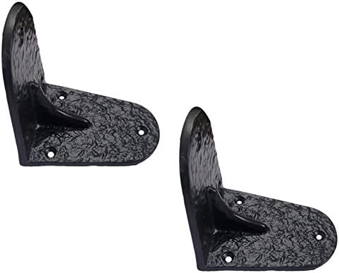 Adonai Hardware Elioenai Antique Cast Iron Shelf Bracket (Supplied as 2 Pieces per Pack) - Matte Black Powder Coated