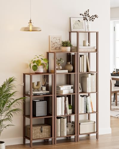 Open Book Shelf, 6 Tier Tall Bookshelf, Freestanding Shelf Narrow Bookcase with Open Shelves, 14.57" x 10.63" x 65.83", 