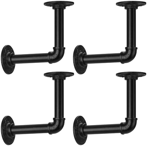 1/2" Pipe Shelf Bracket，Wall Mounted Floating Shelf Bracket, Steam Punk Decor Hanging Wall Metal Bracket, Heavy Duty Dec