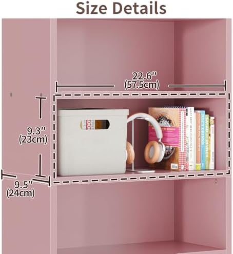 ALISENED 5-Tier Bookcase, Open Bookshelves and Bookcases with Storage Shelves, Floor Standing Unit, Display Storage Shel